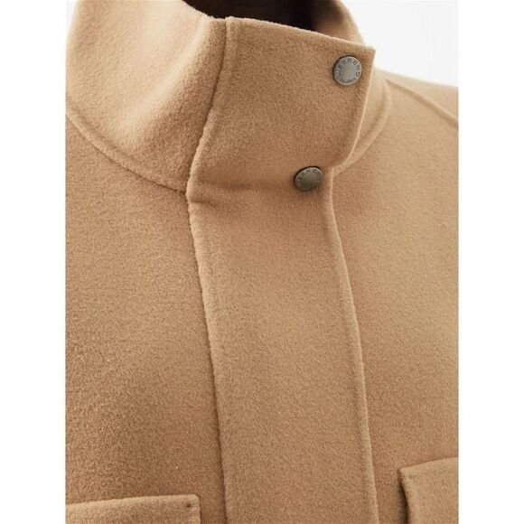 WEEKEND MAX MARA NWT Women's Jajce Wool Mock-Neck Coat Sz 16 Camel - Picture 3 of 6
